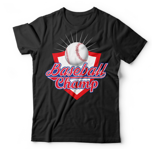 Baseball champ sports Mens Women's Unisex t-shirt - Premium t-shirt from MyDesigns - Just $19.95! Shop now at Lees Krazy Teez