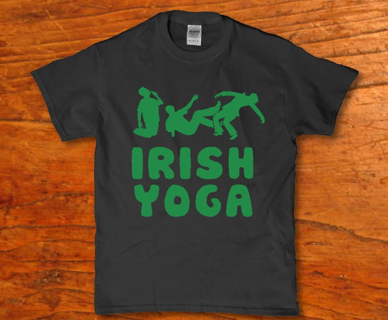 Irish yoga exercising workout unisex t-shirt - Premium t-shirt from MyDesigns - Just $19.95! Shop now at Lees Krazy Teez