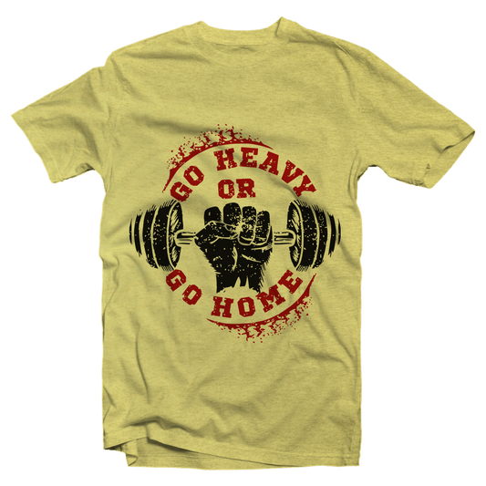 Go heavy or go home bodybuiding Men's t-shirt - Premium t-shirt from Lees Krazy Teez - Just $19.95! Shop now at Lees Krazy Teez