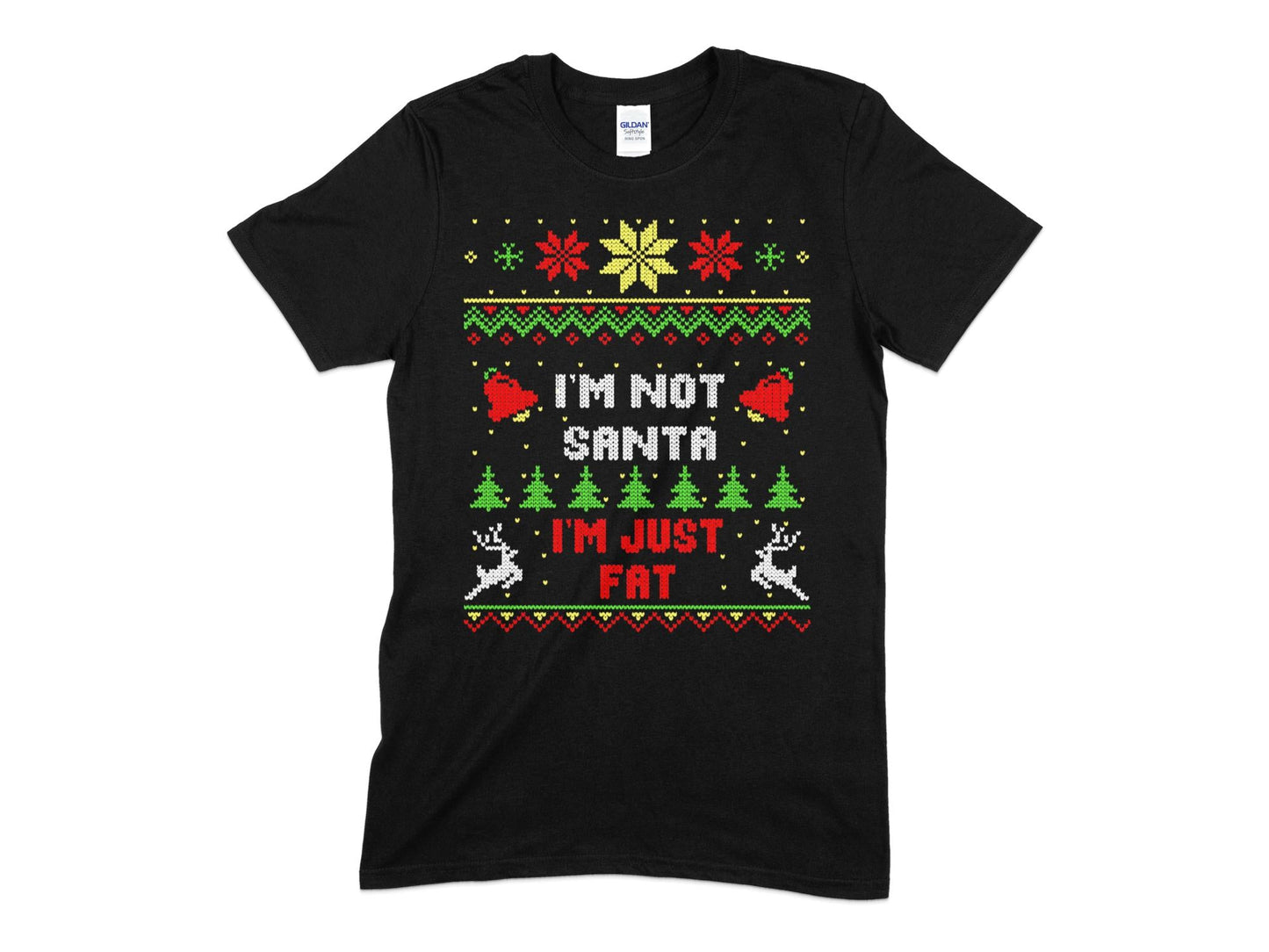 Im not a santa im just fat funny xmas christmas 2023 t-shirt - Premium t-shirt from MyDesigns - Just $14.95! Shop now at Lees Krazy Teez
