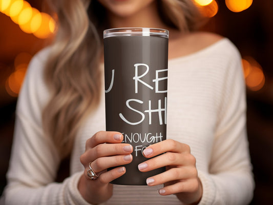 You read my shirt thats enough social interaction for one day tumbler - Premium tumbler from MyDesigns - Just $29.95! Shop now at Lees Krazy Teez