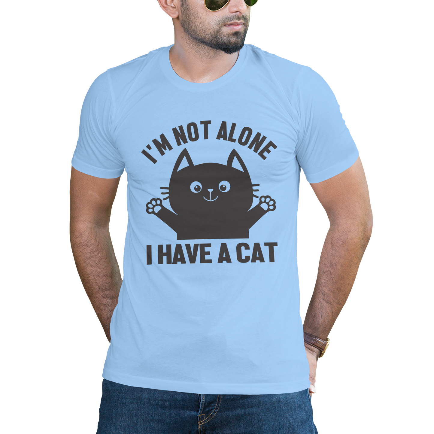 I'm not alone i have a cat t-shirt - Premium t-shirt from MyDesigns - Just $19.95! Shop now at Lees Krazy Teez