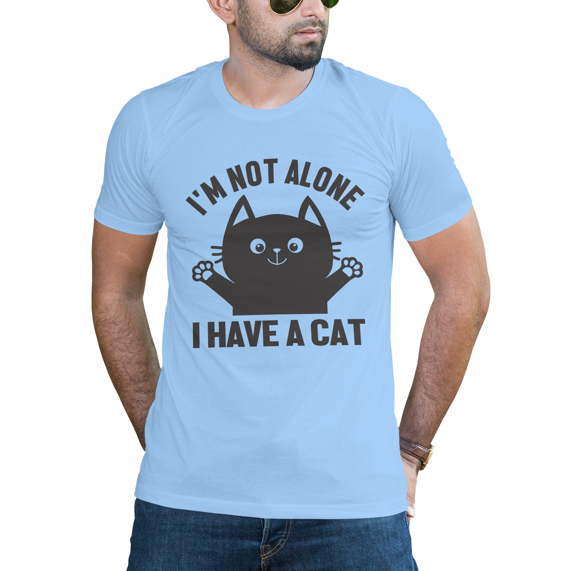 I'm not alone i have a cat t-shirt - Premium t-shirt from MyDesigns - Just $19.95! Shop now at Lees Krazy Teez