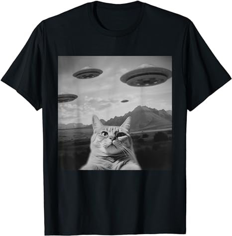 UFO Funny Cat Men's T-Shirt - Premium t-shirt from MyDesigns - Just $16.95! Shop now at Lees Krazy Teez