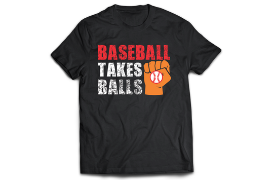 Baseball takes balls t-shirt - Premium t-shirt from MyDesigns - Just $21.95! Shop now at Lees Krazy Teez