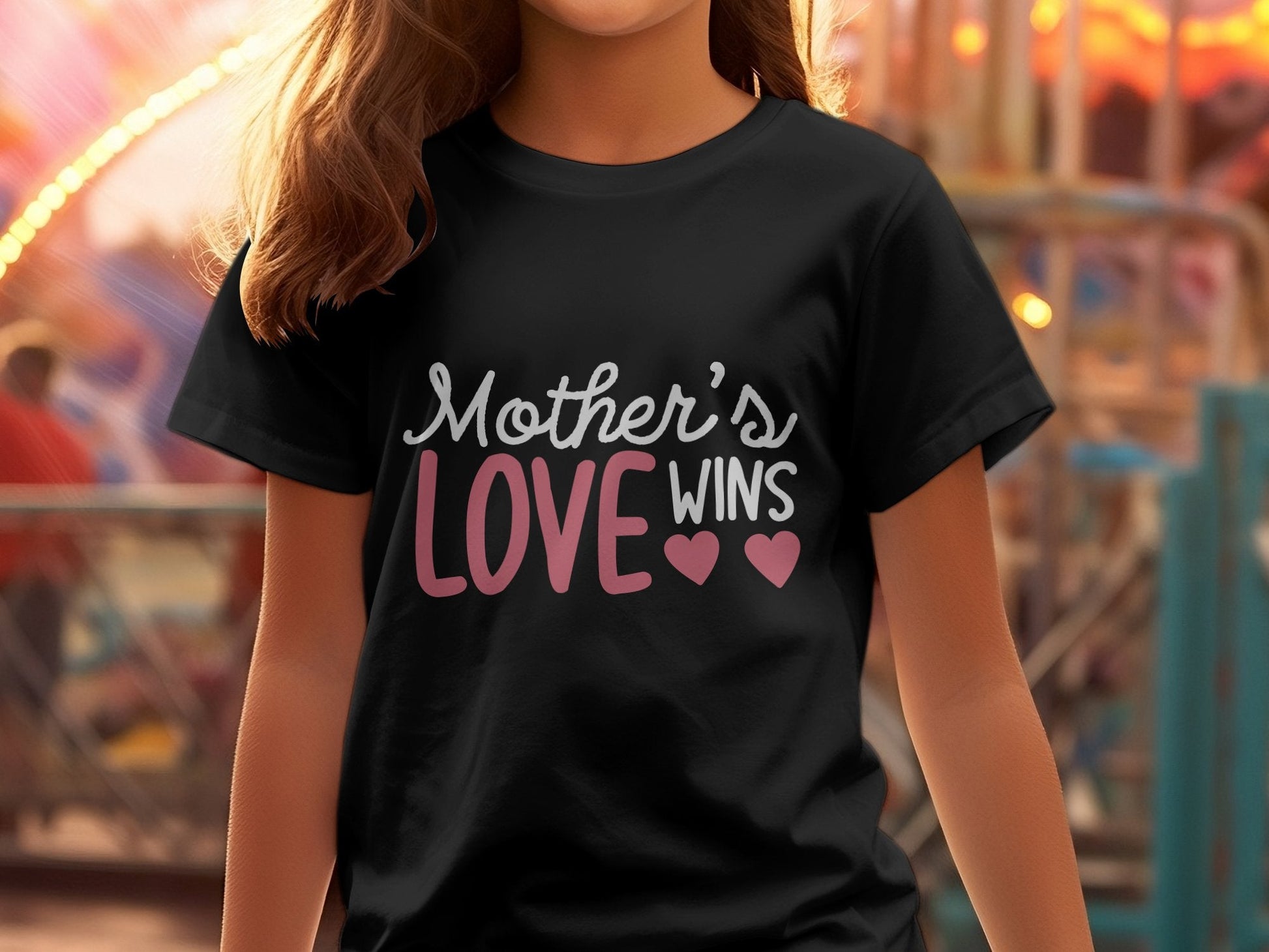 Mothers love wins Valentines mothers day Women's tee - Premium t-shirt from MyDesigns - Just $21.95! Shop now at Lees Krazy Teez