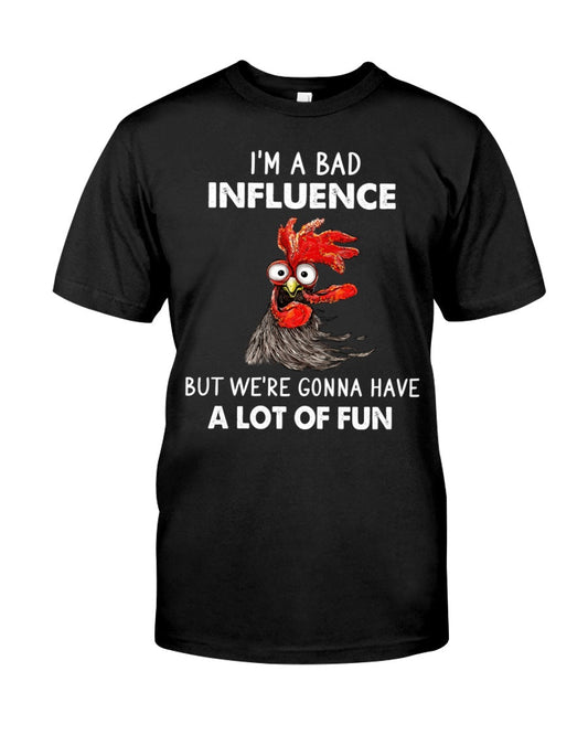 I'm a bad influence funny chicken Men's t-shirt - Premium t-shirt from MyDesigns - Just $16.95! Shop now at Lees Krazy Teez