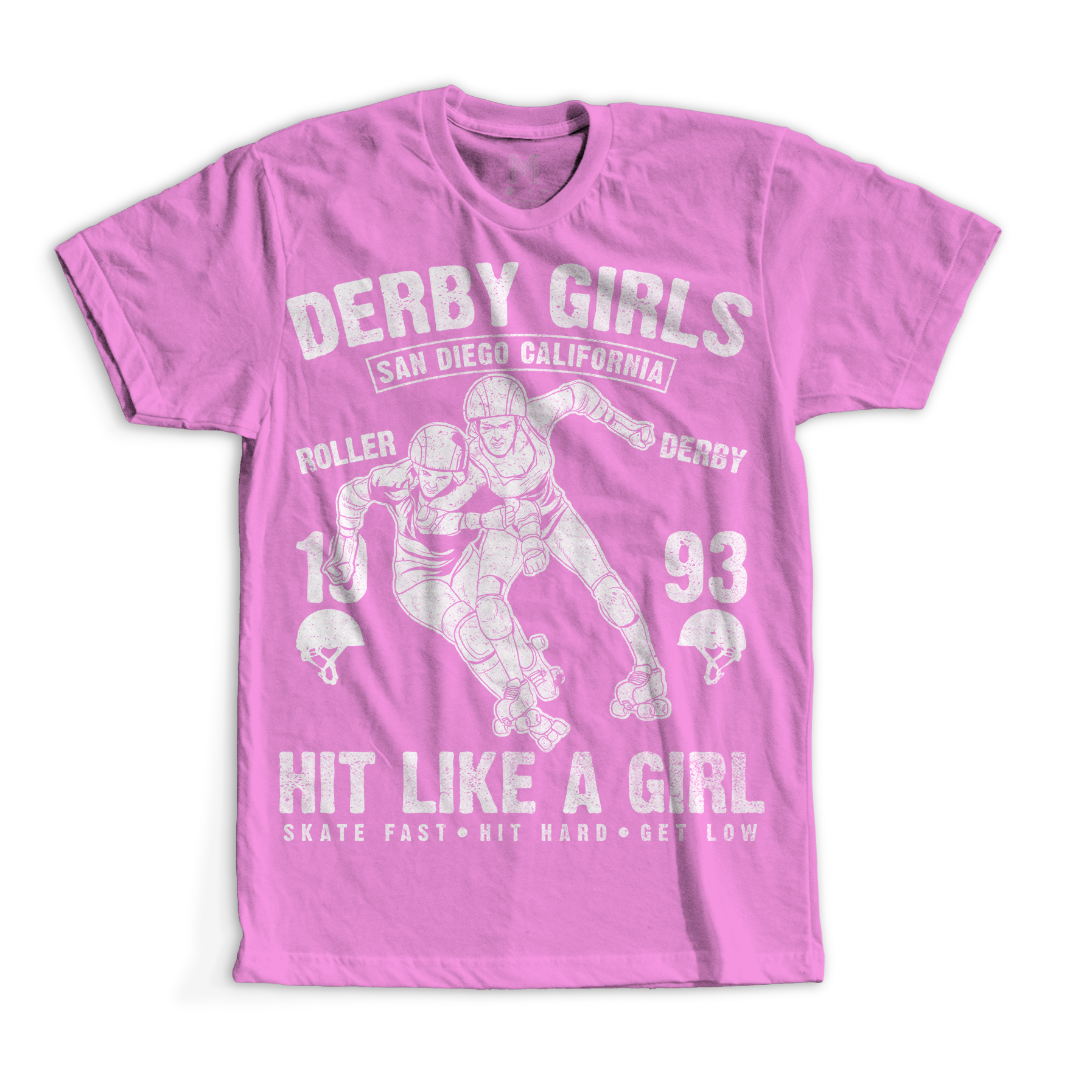 Derby Girls hit like a Girl women's ladies t-shirt - Premium t-shirt from MyDesigns - Just $19.95! Shop now at Lees Krazy Teez