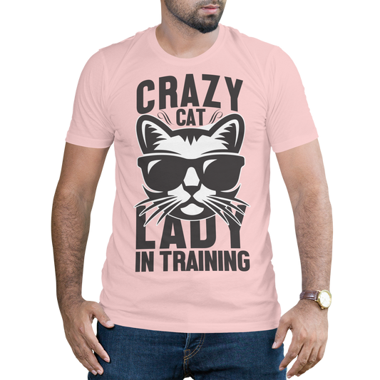 Crazy cat lady in training mens womens unisex t-shirt - Premium t-shirt from MyDesigns - Just $19.95! Shop now at Lees Krazy Teez