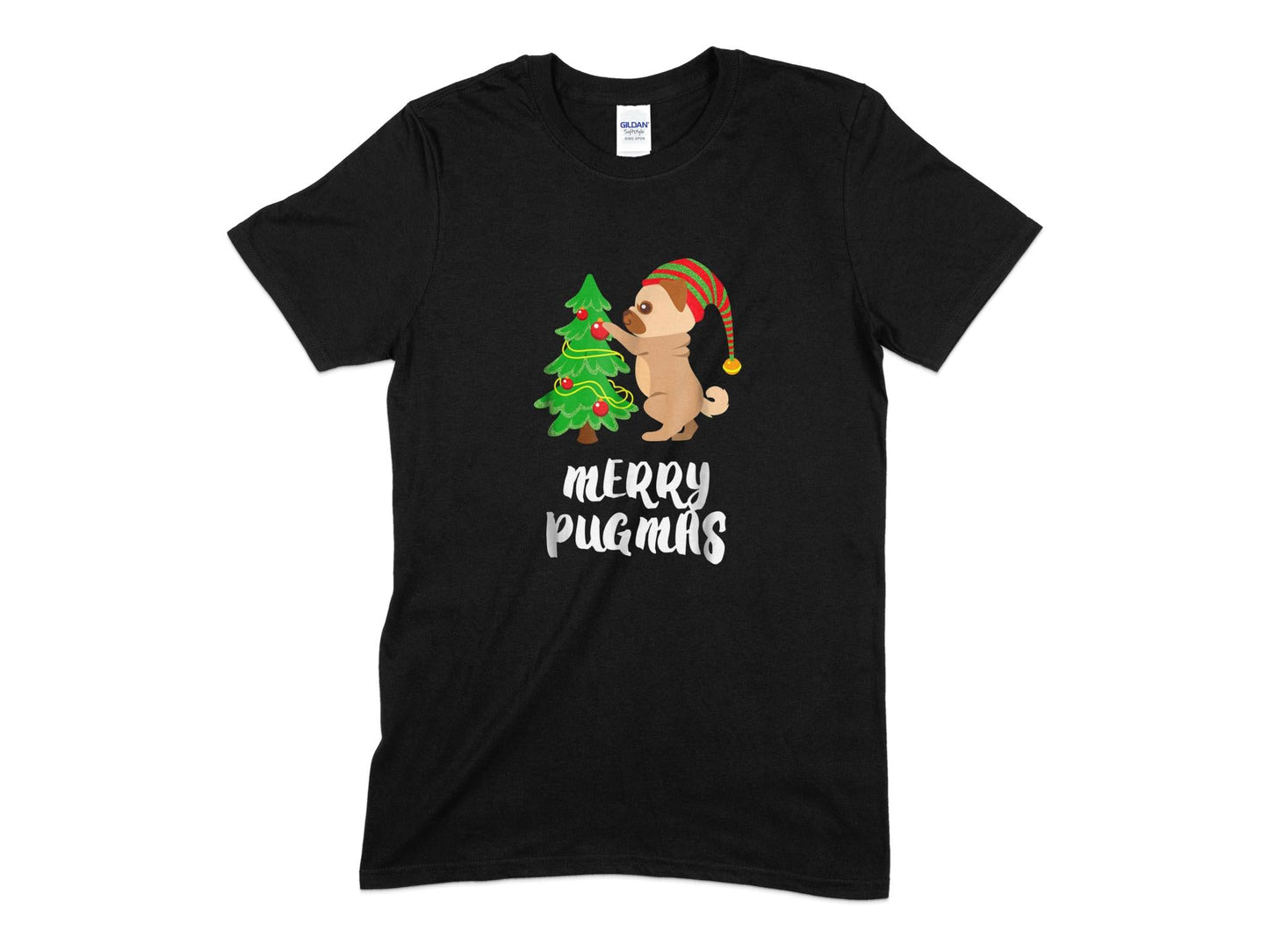 Merry pugmas dog funny christmas t-shirt - Premium t-shirt from MyDesigns - Just $17.95! Shop now at Lees Krazy Teez