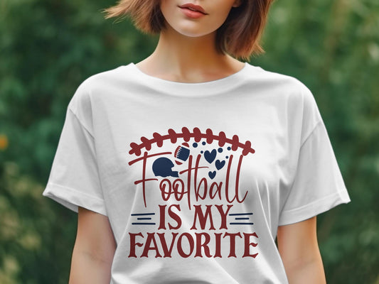 Football is my favorite season Women's tee shirt - Premium t-shirt from MyDesigns - Just $19.95! Shop now at Lees Krazy Teez