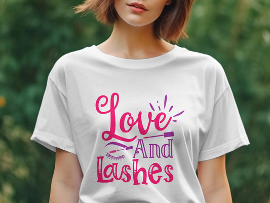 Love And Lashes Women's tee shirt - Premium t-shirt from MyDesigns - Just $19.95! Shop now at Lees Krazy Teez
