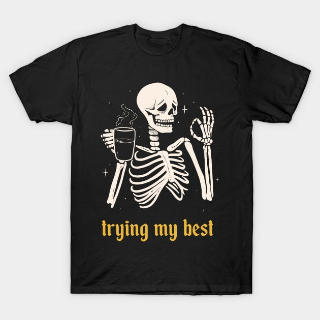 Trying my best funny halloween t-shirt - Premium t-shirt from MyDesigns - Just $19.95! Shop now at Lees Krazy Teez