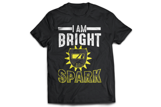 I am bright spark Mens womens unisex t-shirt - Premium t-shirt from MyDesigns - Just $21.95! Shop now at Lees Krazy Teez