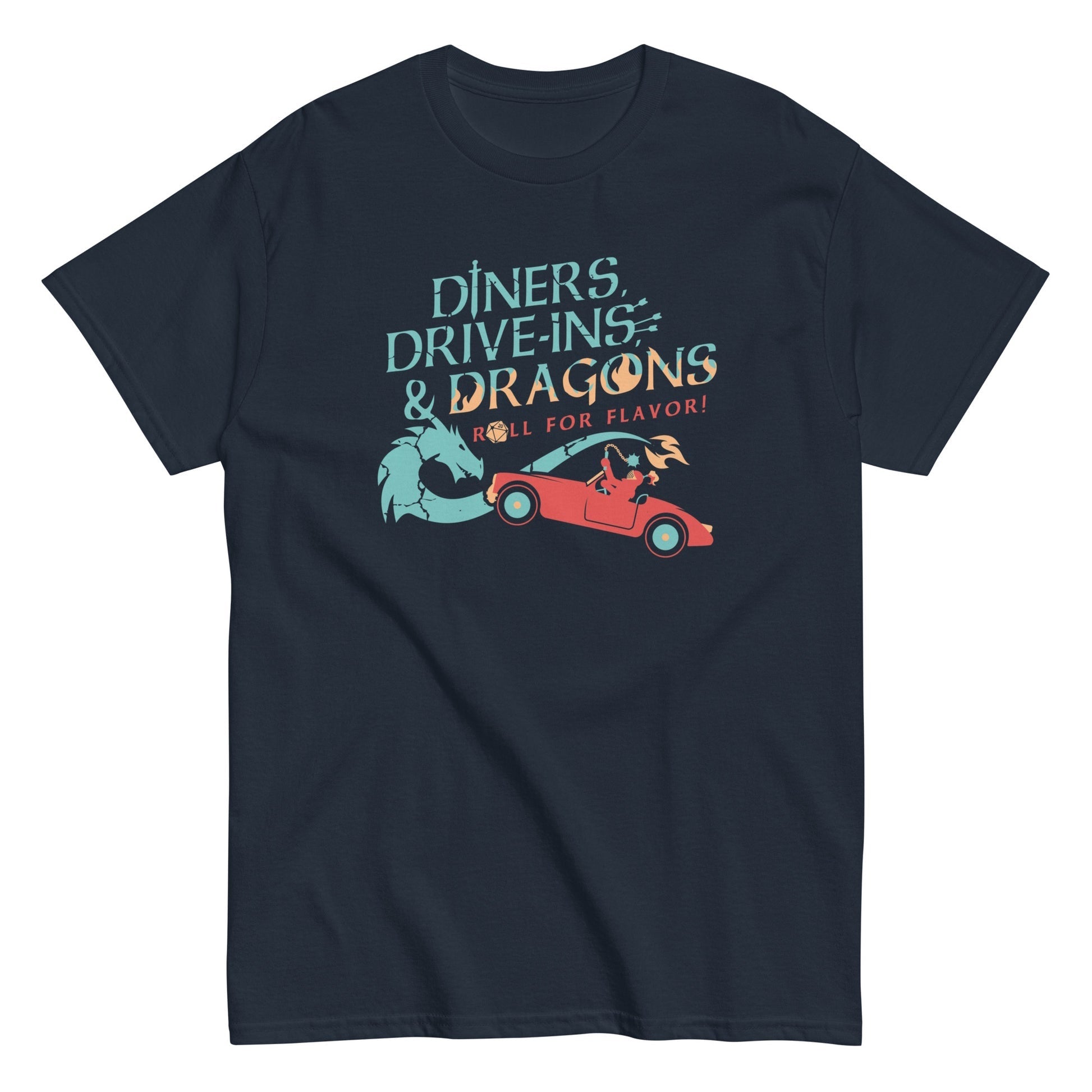 Diners drive ins and dragons roll for flavor t-shirt - Premium t-shirt from MyDesigns - Just $19.95! Shop now at Lees Krazy Teez