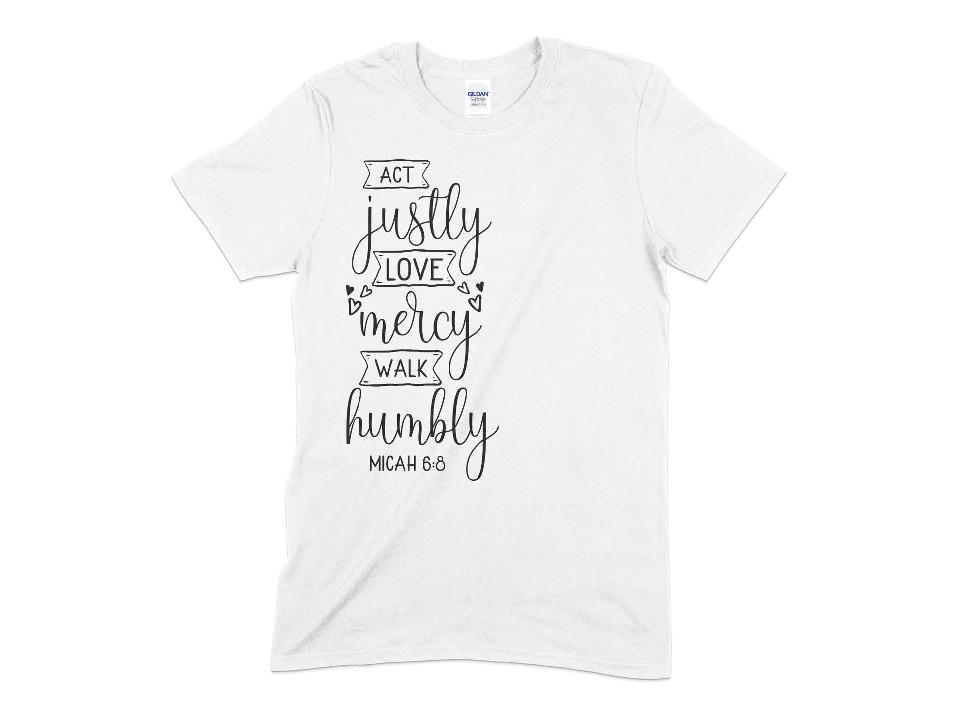 Act justly love mercy walk humbly micah 6 verse 8 christian t-shirt - Premium t-shirt from MyDesigns - Just $21.95! Shop now at Lees Krazy Teez