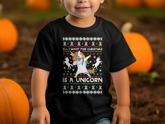 all i want for christmas is a unicorn girls youth t-shirt - Premium t-shirt from MyDesigns - Just $19.95! Shop now at Lees Krazy Teez