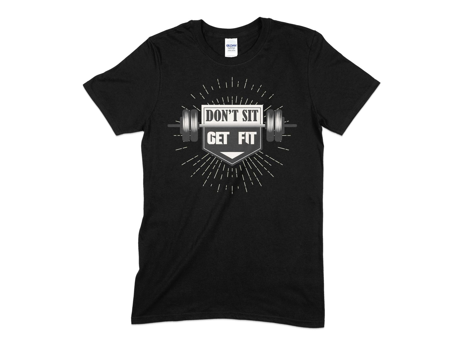 Don't sit get fit workout Men's t-shirt - Premium t-shirt from MyDesigns - Just $19.95! Shop now at Lees Krazy Teez