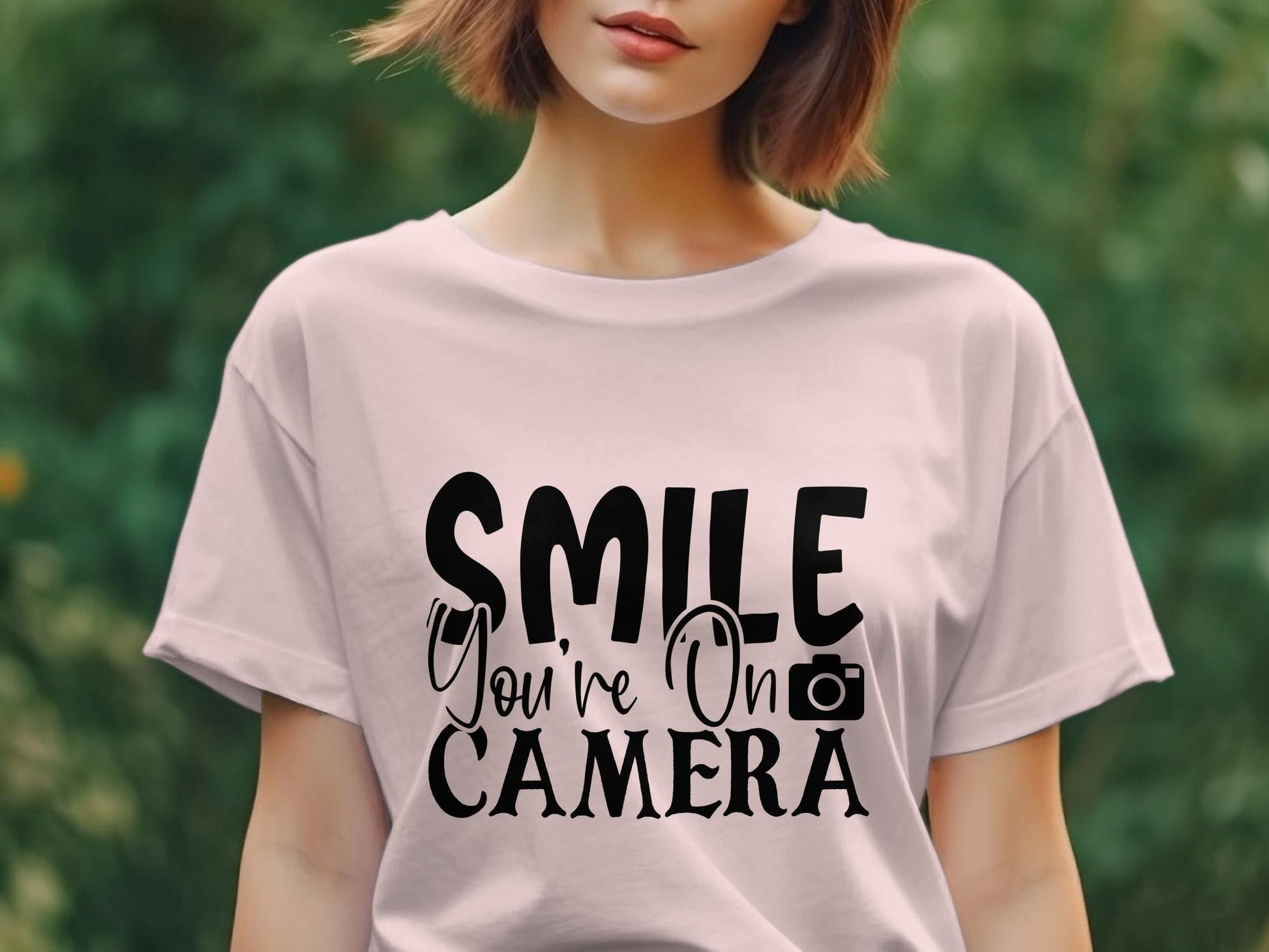 Smile Youre On Camera awesome Women's t-shirt - Premium t-shirt from MyDesigns - Just $19.95! Shop now at Lees Krazy Teez