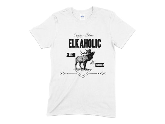 Enjoy your elkaholic elk hunting mens t-shirt - Premium t-shirt from MyDesigns - Just $21.95! Shop now at Lees Krazy Teez