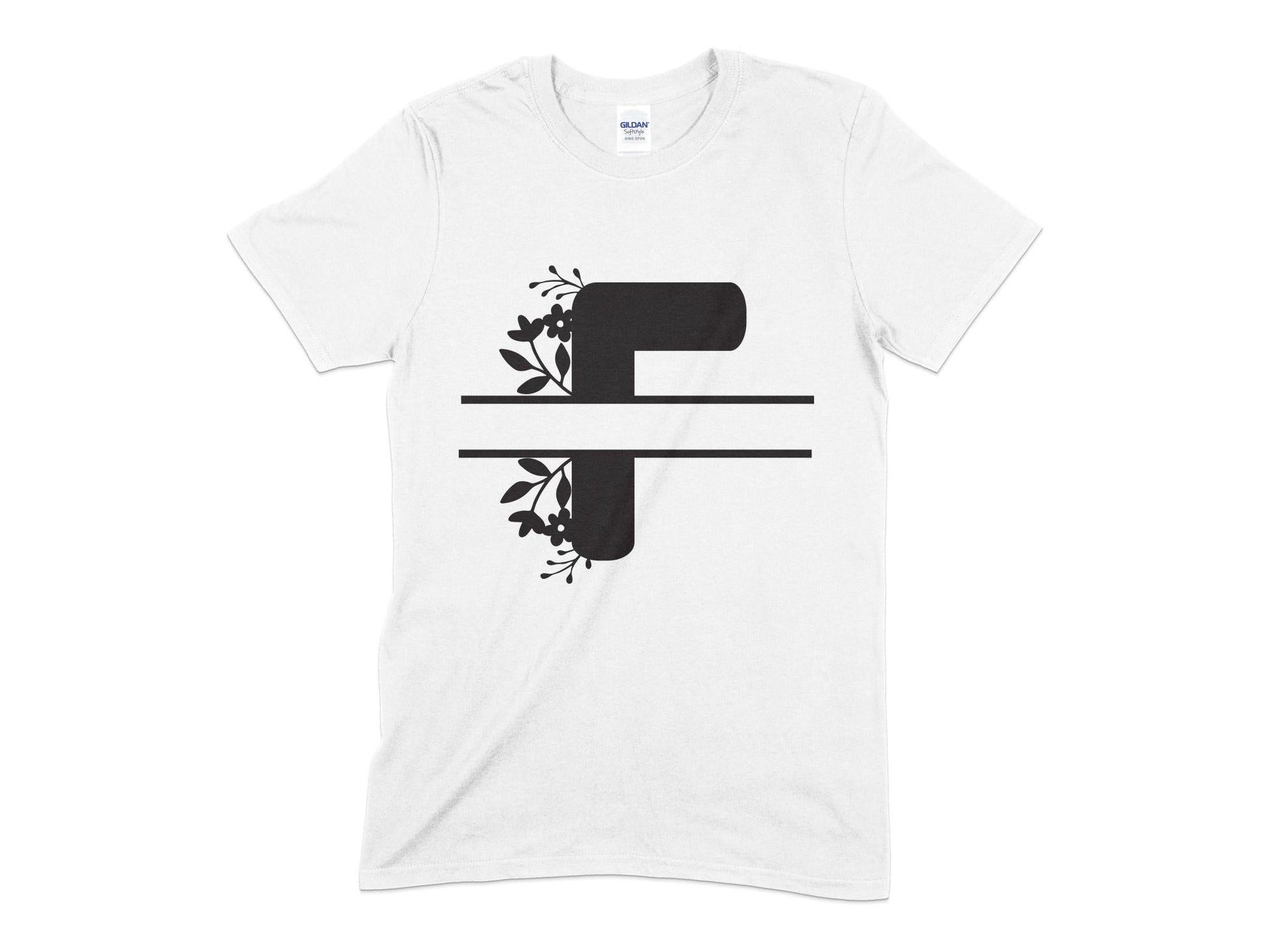 Floral Split Letter F unisex t-shirt - Premium t-shirt from MyDesigns - Just $19.95! Shop now at Lees Krazy Teez