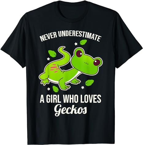 Never Underestimate A Girl Who Loves Geckos T-Shirt - Premium t-shirt from MyDesigns - Just $19.95! Shop now at Lees Krazy Teez