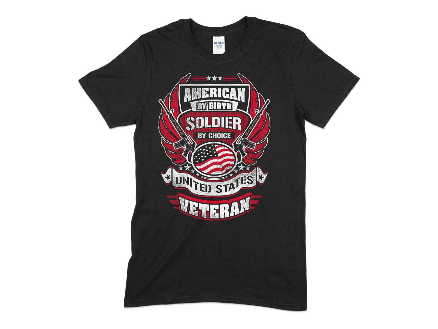Veteran American By Birth t-shirt - Premium t-shirt from MyDesigns - Just $19.95! Shop now at Lees Krazy Teez