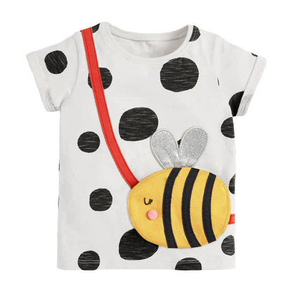 Adorable Summer Attire: New Girls' Knitted Cotton T-Shirt for Children's Fashion - Premium t-shirt from eprolo - Just $19.95! Shop now at Lees Krazy Teez
