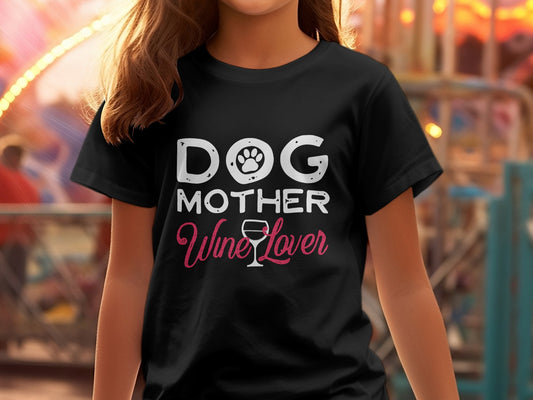 Dog mother wine lover awesome Women's tee - Premium t-shirt from MyDesigns - Just $19.95! Shop now at Lees Krazy Teez
