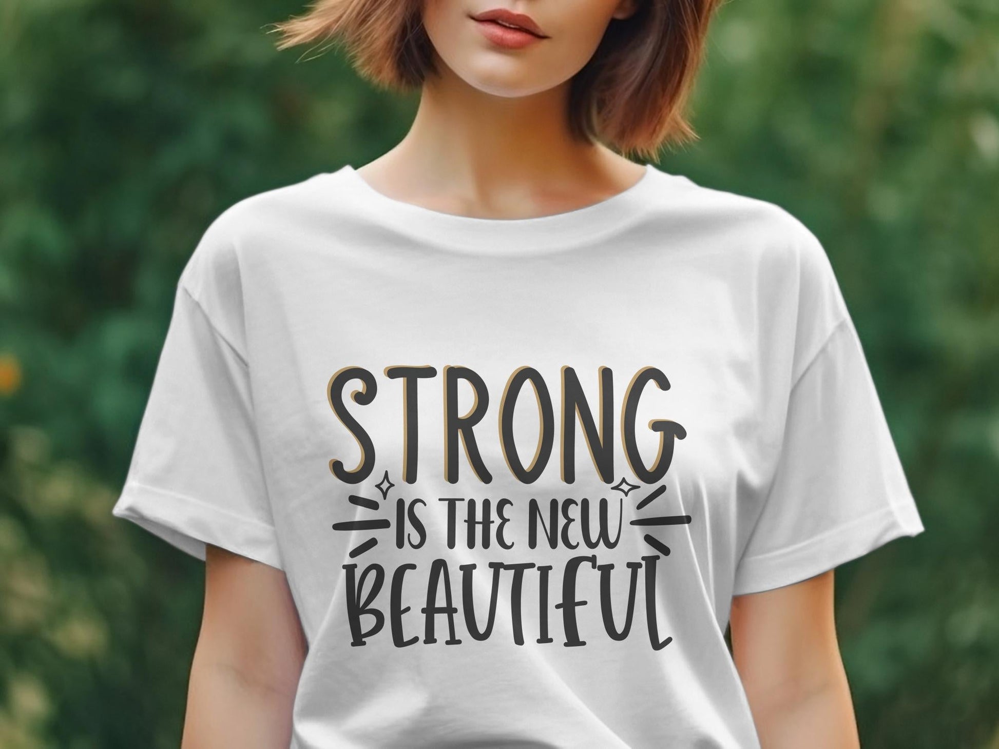 strong is the new beautiful awesome Women's t-shirt - Premium t-shirt from MyDesigns - Just $19.95! Shop now at Lees Krazy Teez