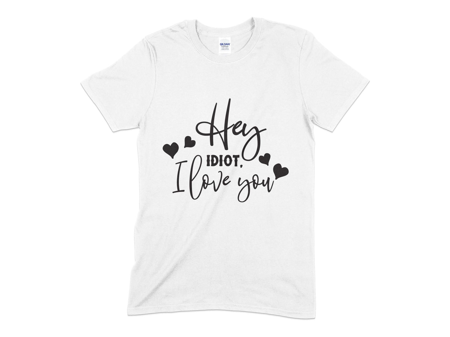 Hey Idiot i love you t-shirt - Premium t-shirt from MyDesigns - Just $18.95! Shop now at Lees Krazy Teez