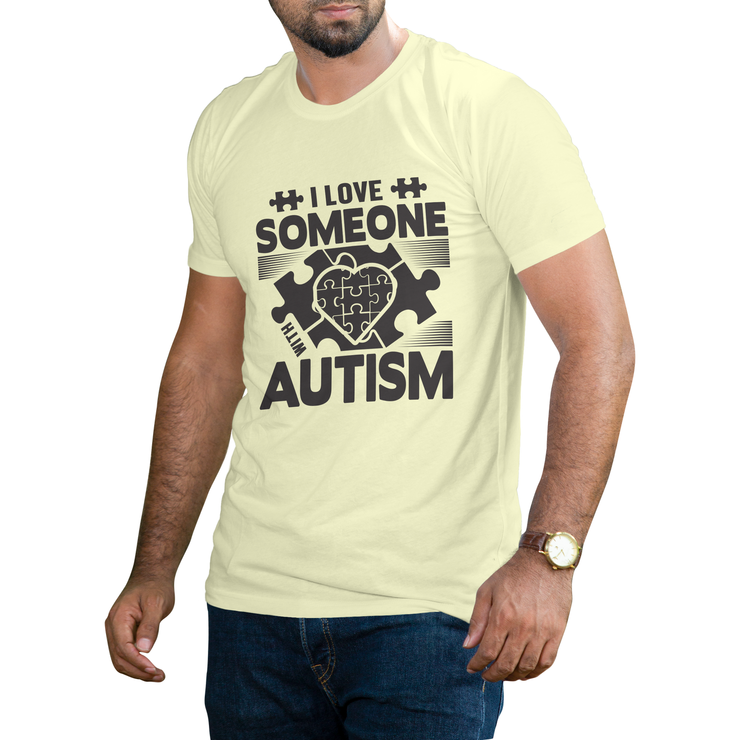 I love someone autisum t-shirt - Premium t-shirt from MyDesigns - Just $16.95! Shop now at Lees Krazy Teez