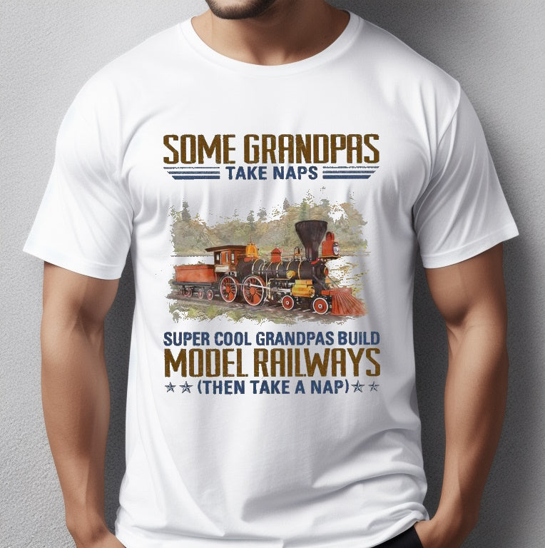 Some Grandpas take naps model railways Men's t-shirt - Premium t-shirt from MyDesigns - Just $16.95! Shop now at Lees Krazy Teez