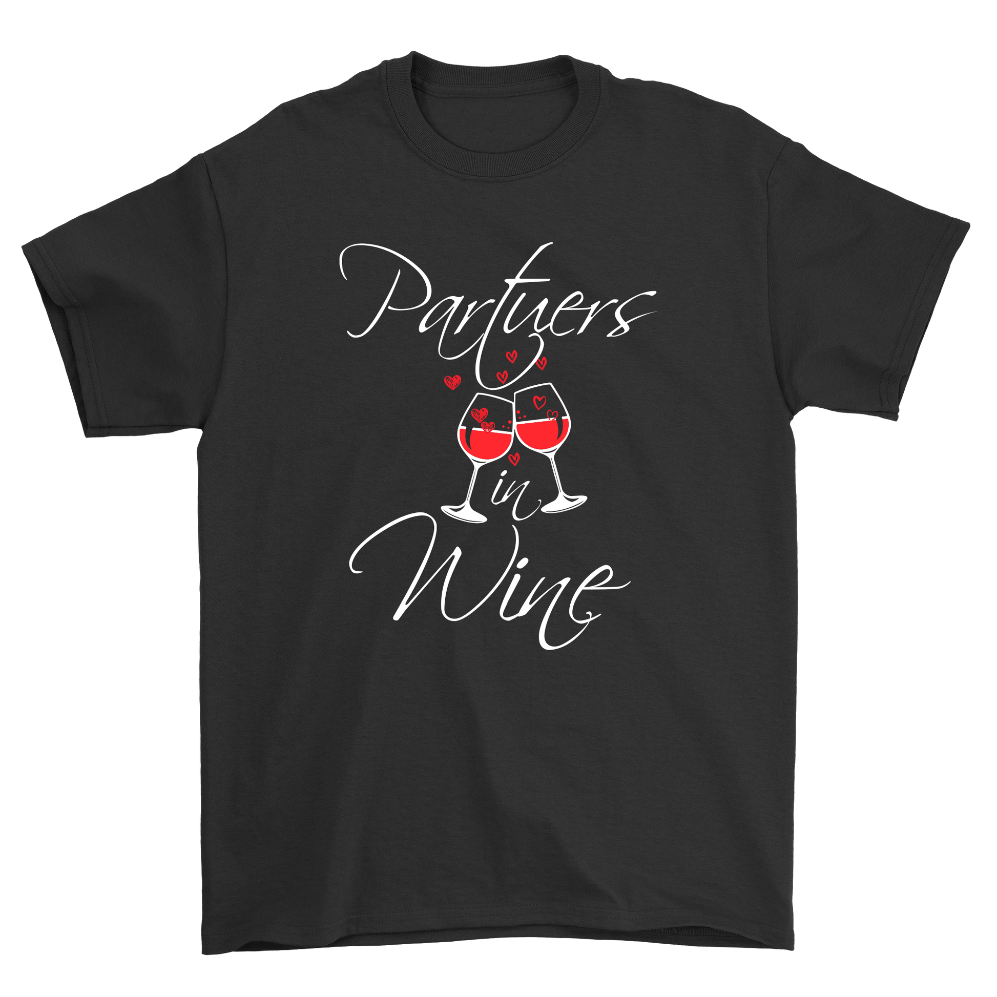 Partners in wine drinking tee shirt - Premium t-shirt from MyDesigns - Just $21.95! Shop now at Lees Krazy Teez