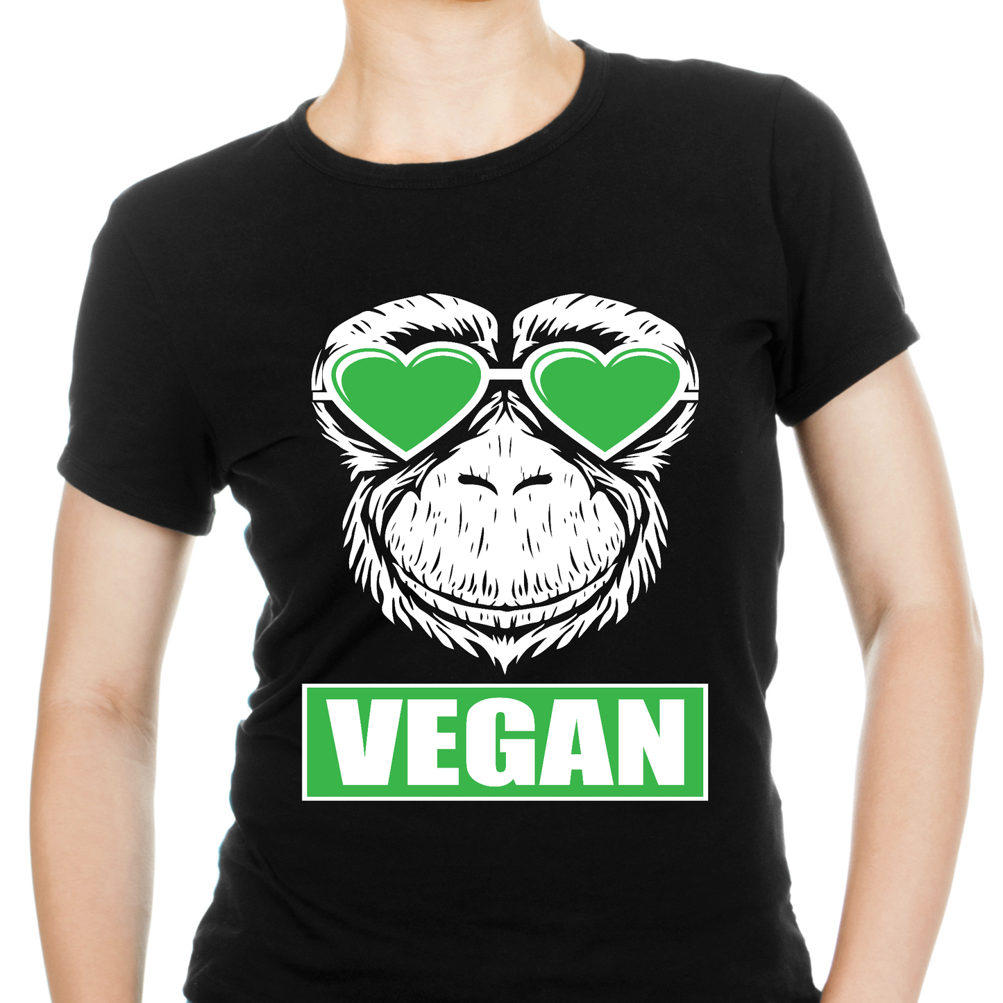Animal monkey vegan Women's Vegan t-shirt - Premium t-shirt from MyDesigns - Just $21! Shop now at Lees Krazy Teez