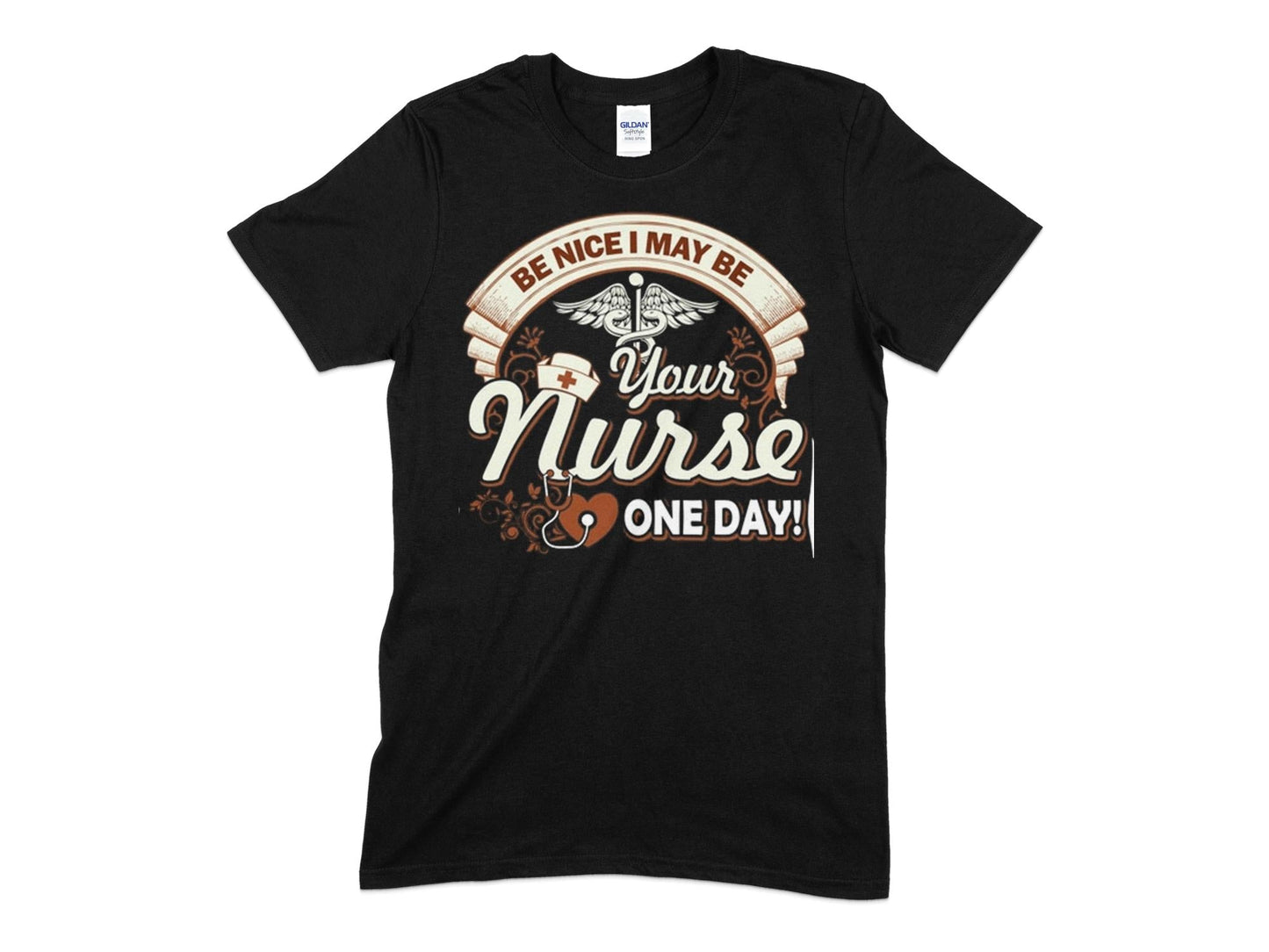 Be nice i may be your nurse one day t-shirt - Premium t-shirt from MyDesigns - Just $19.95! Shop now at Lees Krazy Teez