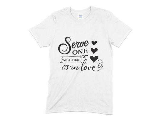 Serve One Another in Love womens t-shirt - Premium t-shirt from MyDesigns - Just $19.95! Shop now at Lees Krazy Teez