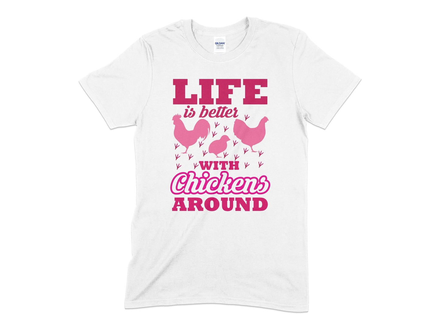 Life is better with chickens around womens t-shirt - Premium t-shirt from MyDesigns - Just $21.95! Shop now at Lees Krazy Teez