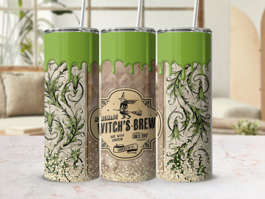 Witchs Brew Straight - 20oz skinny sublimation tumbler - Premium tumbler from MyDesigns - Just $29.95! Shop now at Lees Krazy Teez