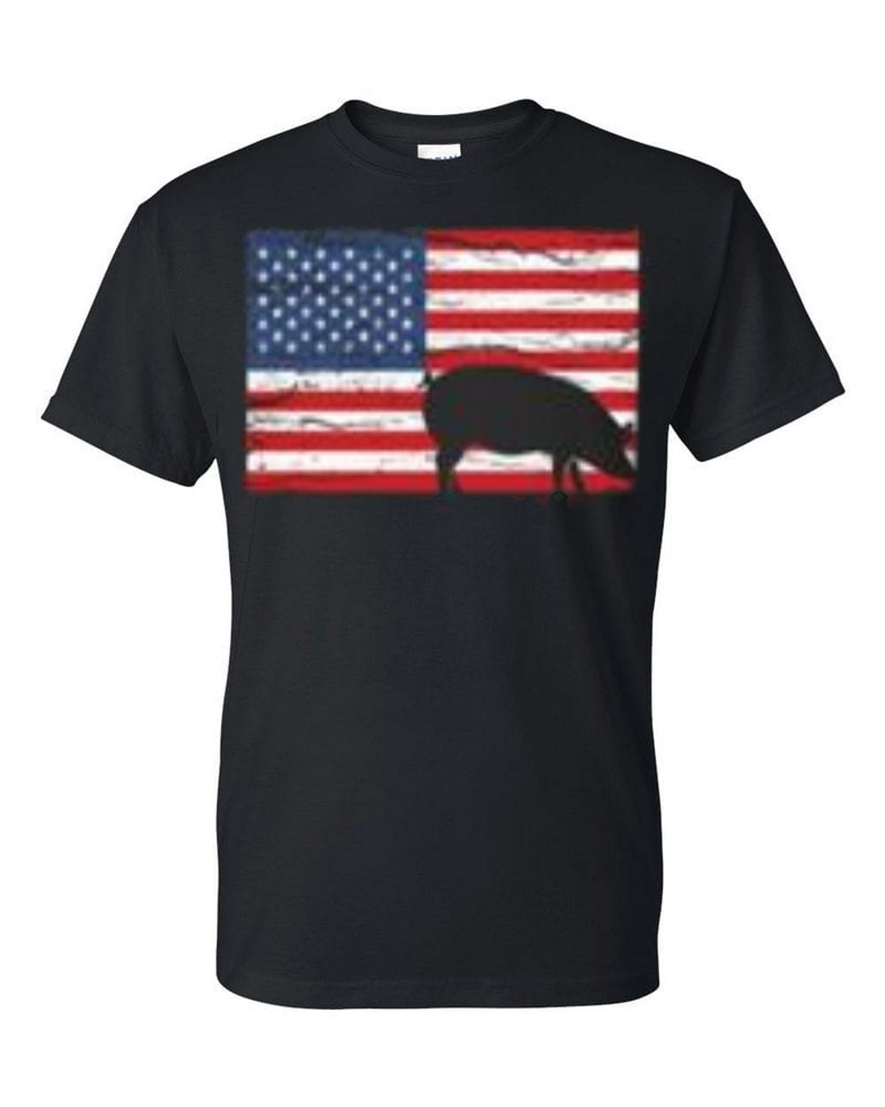 Farm pig Us flag Men's Patriot t-shirt - Premium t-shirt from MyDesigns - Just $19.95! Shop now at Lees Krazy Teez