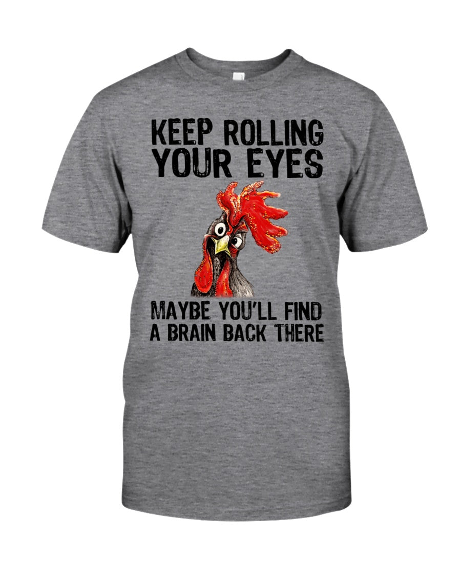 Keep your eyes rolling chicken t-shirt - Premium t-shirt from MyDesigns - Just $19.95! Shop now at Lees Krazy Teez