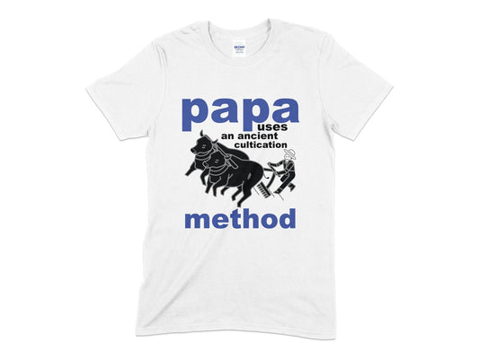 Papa uses an ancient cultication method t-shirt - Premium t-shirt from MyDesigns - Just $19.95! Shop now at Lees Krazy Teez
