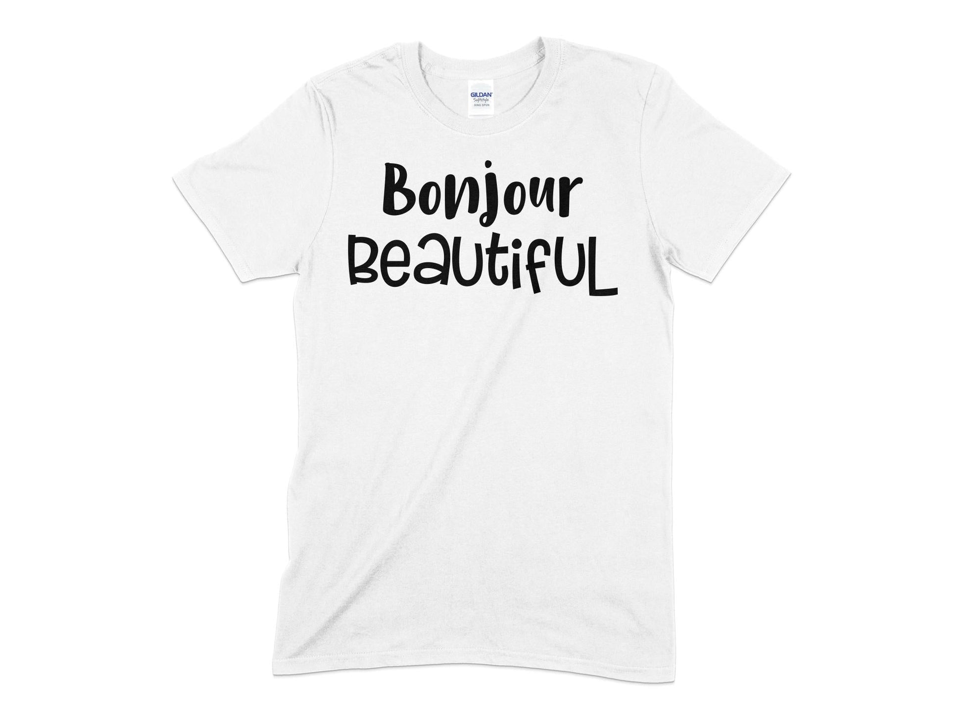 Bonjour Beautiful women men unisex t-shirt - Premium t-shirt from MyDesigns - Just $19.95! Shop now at Lees Krazy Teez