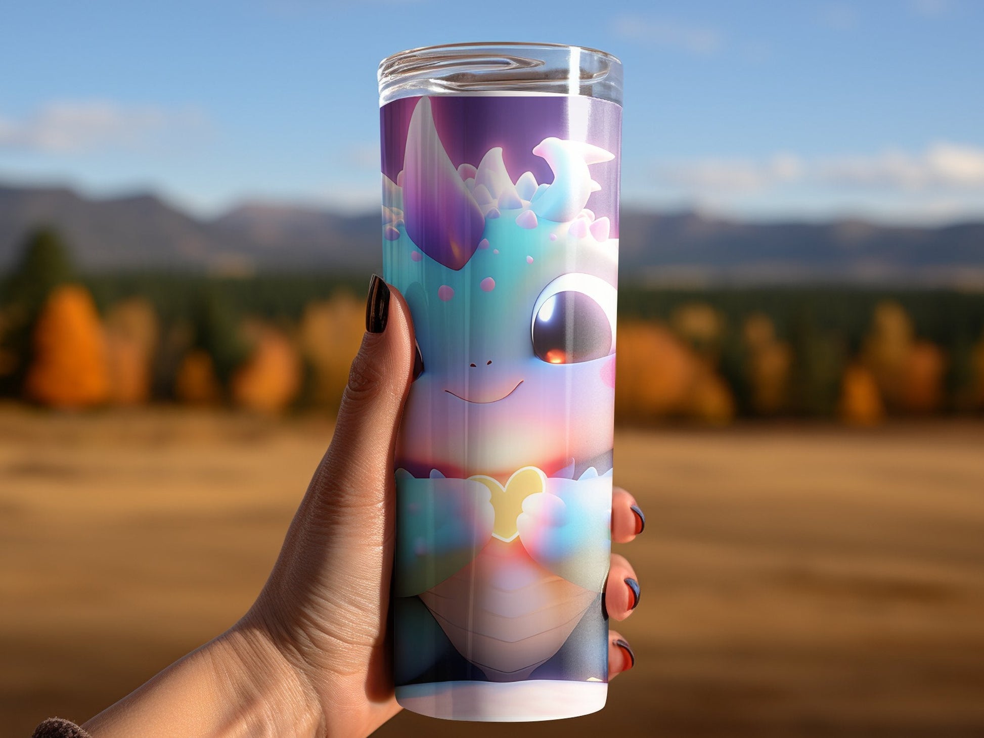 Cute blue monster tumbler wrap 20oz skinny tumbler - Premium tumbler from MyDesigns - Just $26.95! Shop now at Lees Krazy Teez