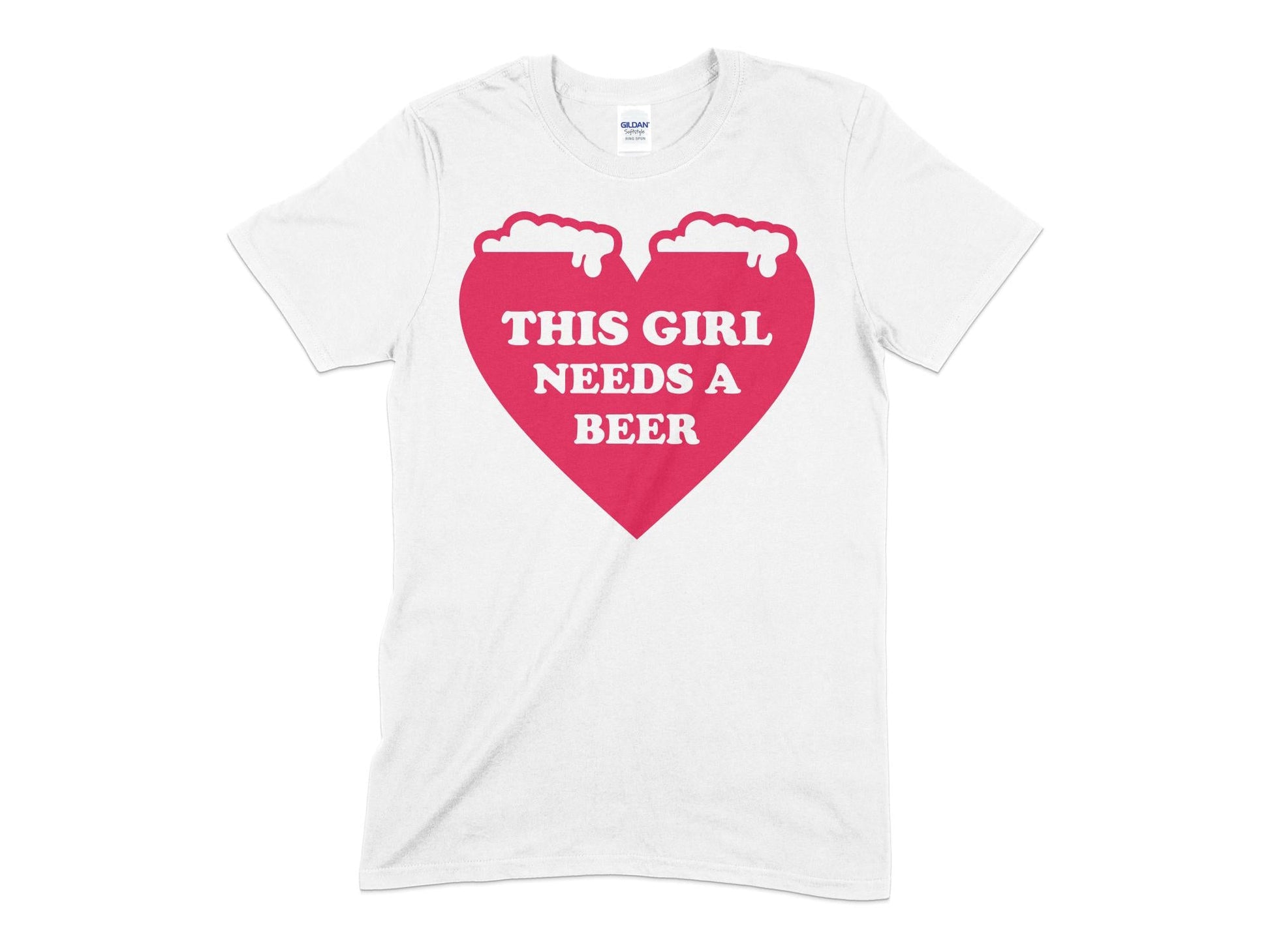 This Girl needs a beer Women's drinking t-shirt - Premium t-shirt from MyDesigns - Just $19.95! Shop now at Lees Krazy Teez