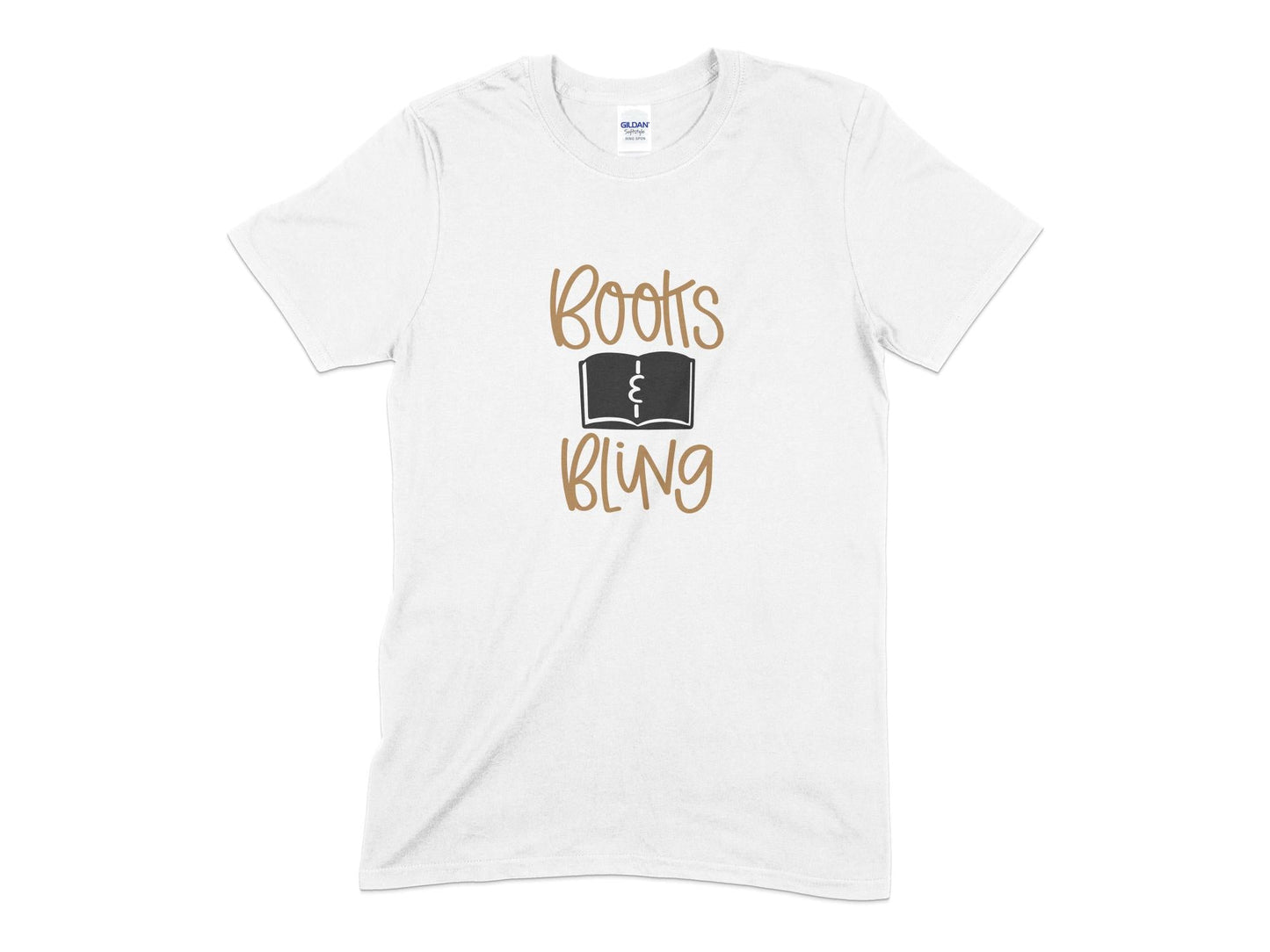 Books and bling men womens unisex t-shirt - Premium t-shirt from MyDesigns - Just $19.95! Shop now at Lees Krazy Teez