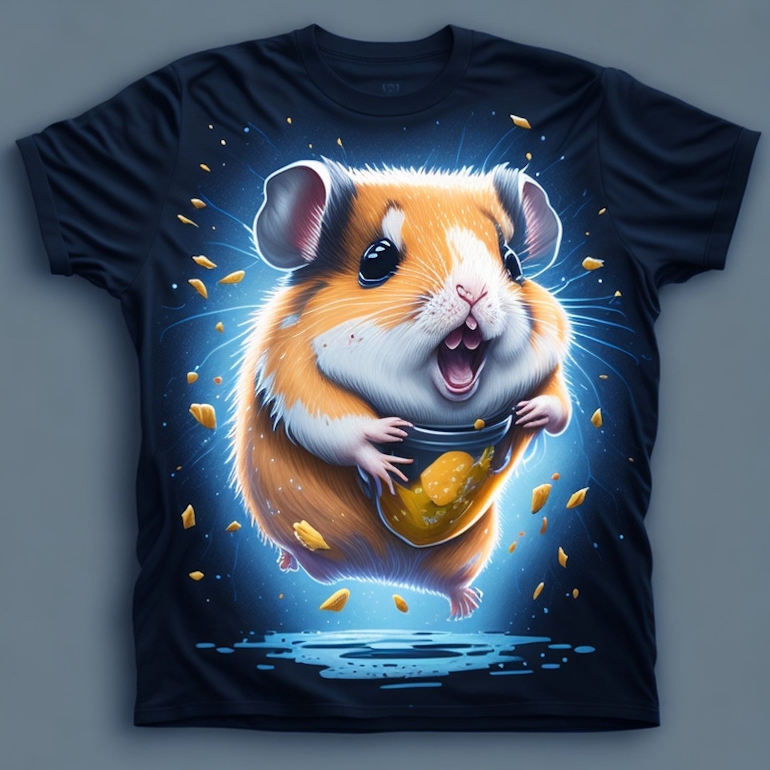 3d hamster splash art realistic vector Men's t-shirt - Premium t-shirt from Lees Krazy Teez - Just $19.95! Shop now at Lees Krazy Teez