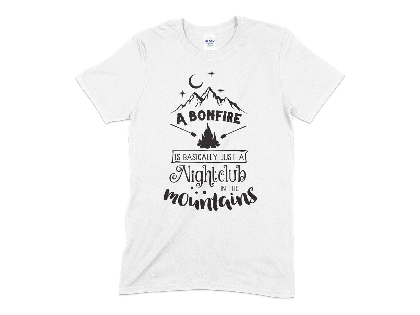 A bonfire is basically just a nightclub in the mountains t-shirt - Premium t-shirt from MyDesigns - Just $18.95! Shop now at Lees Krazy Teez