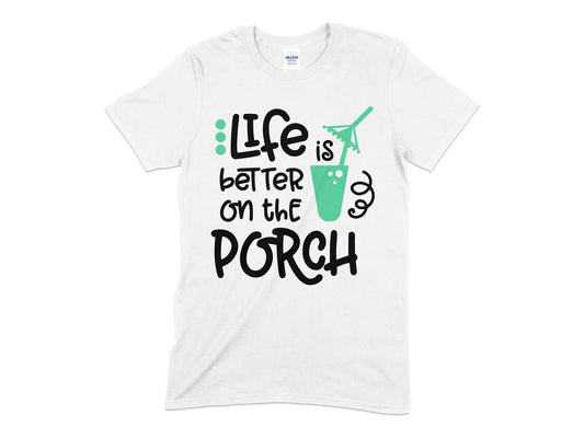 Life is better on the porch t-shirt - Premium t-shirt from MyDesigns - Just $19.95! Shop now at Lees Krazy Teez