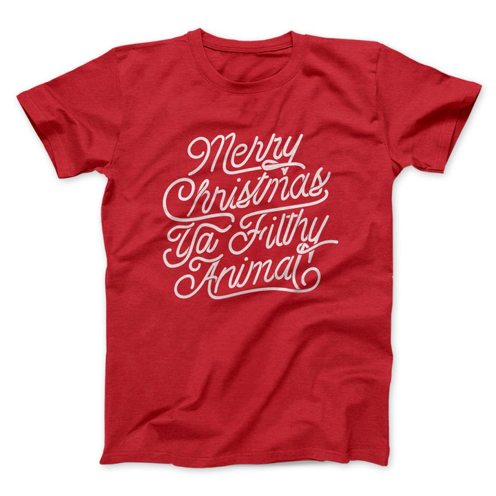 Merry Christmas ya filthy animal Men's t-shirt - Premium t-shirt from MyDesigns - Just $19.95! Shop now at Lees Krazy Teez